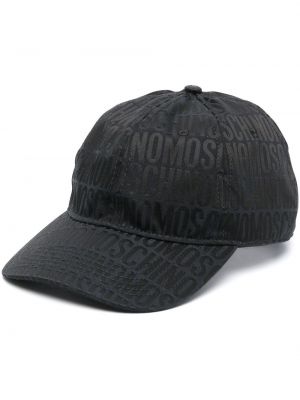 Cappello in tessuto jacquard Moschino nero