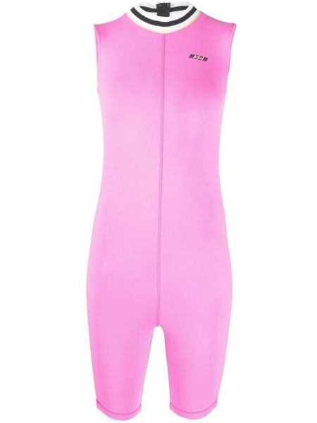 Trykt jumpsuit Msgm rosa