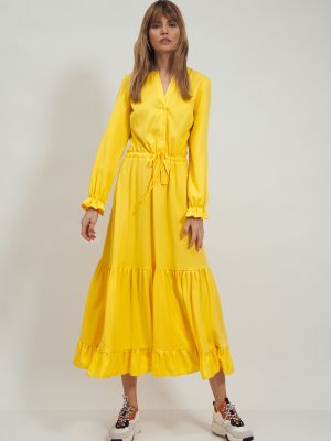 Φόρεμα Nife κίτρινο