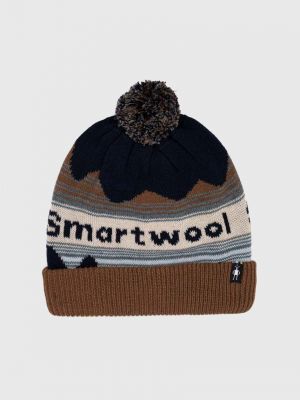Dzianinowa czapka Smartwool brązowa