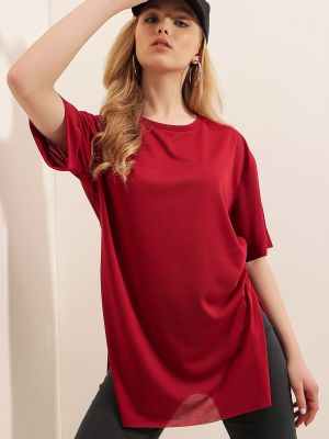 Marškinėliai oversize Bigdart raudona