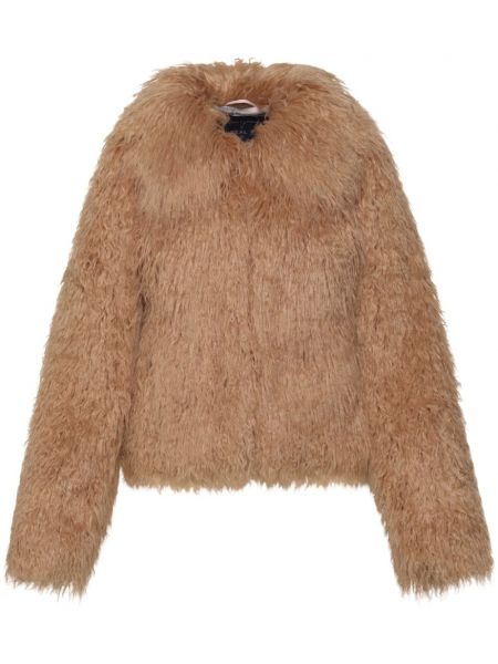 Brązowa kurtka z futerkiem Unreal Fur