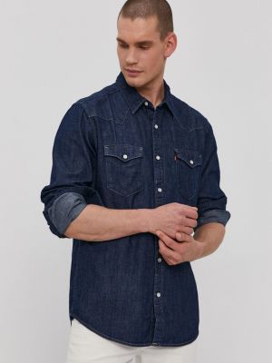 Koszula jeansowa bawełniana Levi's niebieska