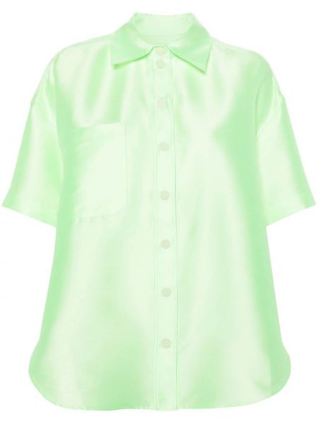 Σατέν πουκάμισο Sandro πράσινο