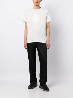 T-krekls ar apdruku Moose Knuckles balts