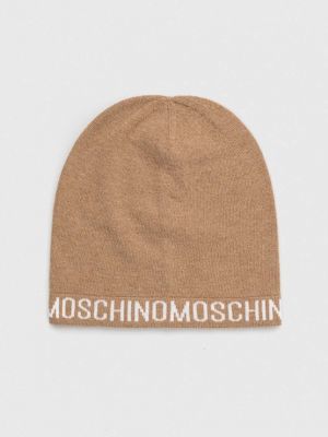 Вълнена шапка Moschino кафяво