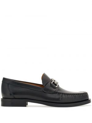 Leder loafer Ferragamo schwarz