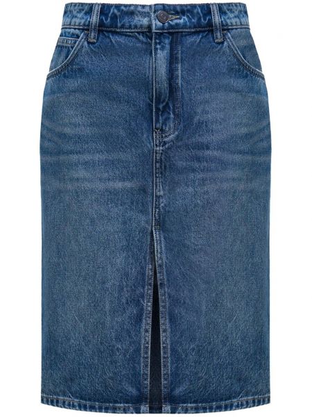 Džínsová sukňa s vysokým pásom 12 Storeez modrá