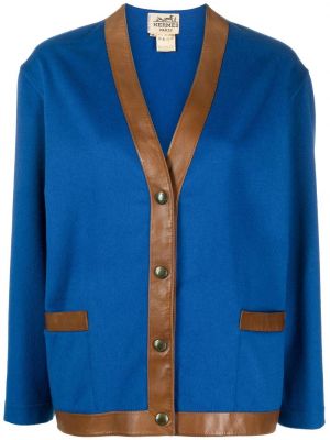 Woll jacke mit v-ausschnitt Hermès
