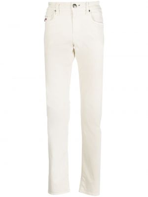 Jeans skinny brodeés slim Sartoria Tramarossa blanc