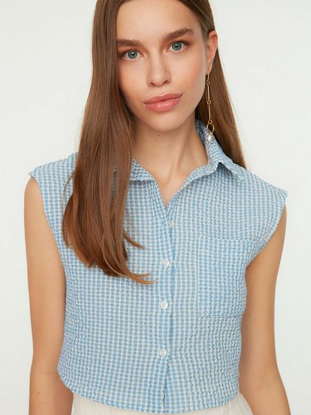 Голубая блузка Trendyol