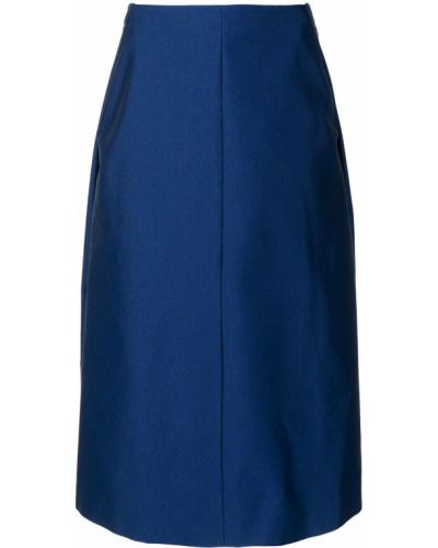 Falda midi Colville azul