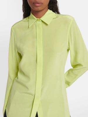 Svilena srajca Sportmax zelena