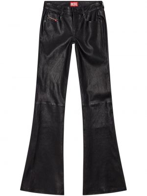 Pantaloni din piele Diesel negru