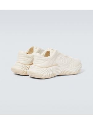 Sneakersy skórzane Gucci białe