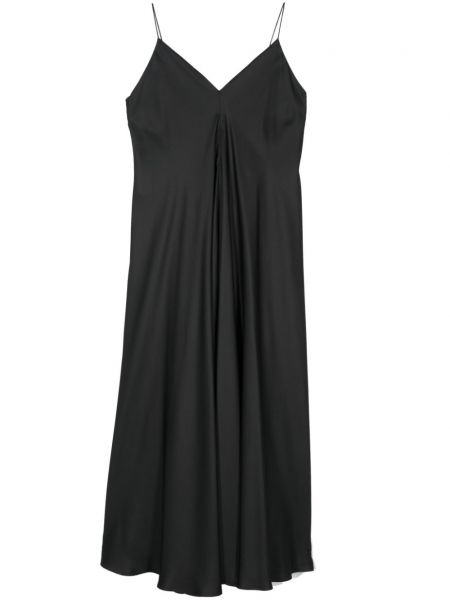 Asimetriškas šilkinis suknele Róhe juoda