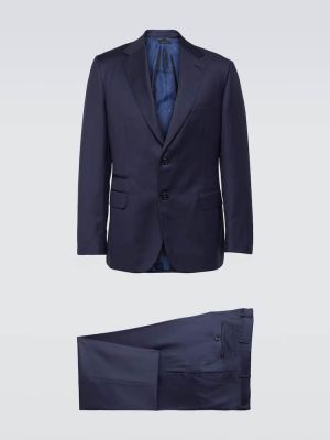 Vlnený oblek Brioni modrá