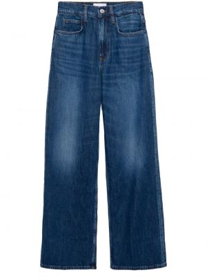 Straight leg jeans a vita alta Frame blu