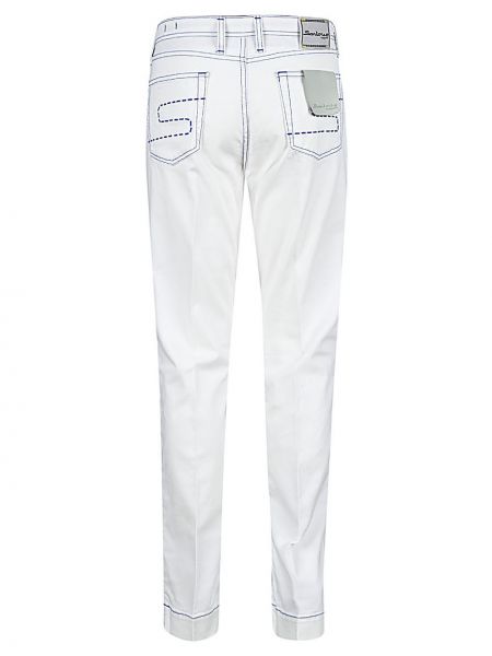 Pantaloni di cotone Sartorio bianco