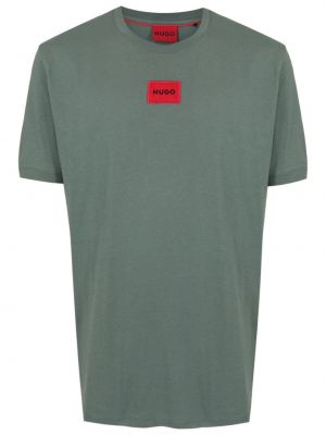 Памучна тениска Hugo зелено