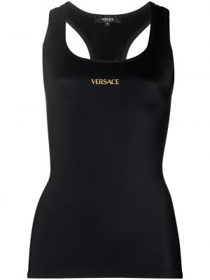 Tank top med print Versace svart