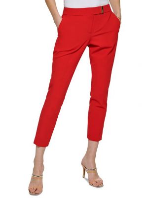 Миниатюрные брюки прямого кроя DKNY красный