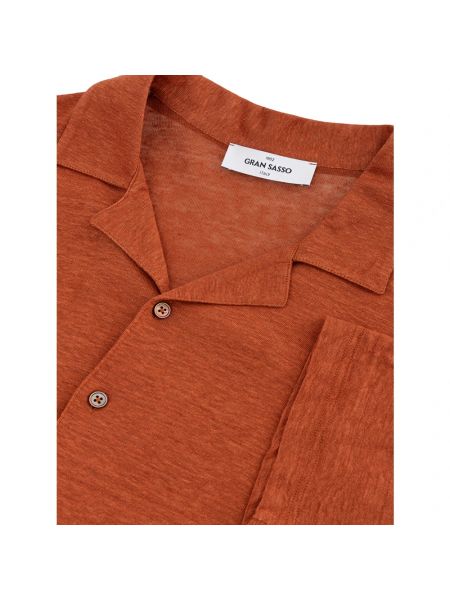 Camisa de lino Gran Sasso marrón