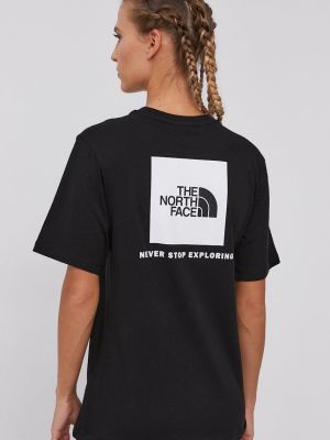Pamut póló The North Face - fekete