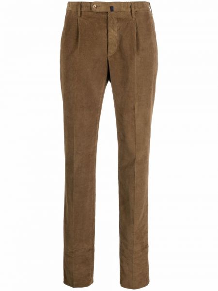 Pantalones chinos de pana Incotex marrón