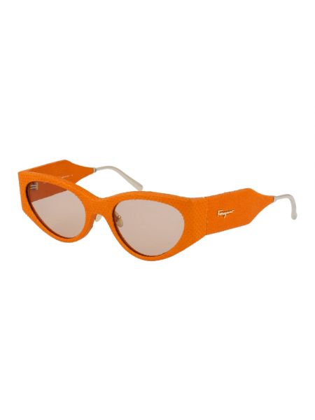Okulary przeciwsłoneczne Salvatore Ferragamo pomarańczowe