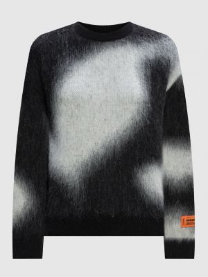 Черный свитер с абстрактным узором Heron Preston