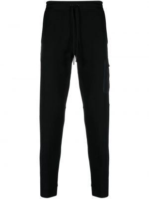 Памучни спортни панталони от джърси Boggi Milano черно