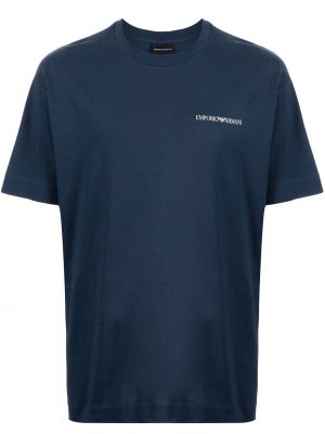Camiseta con estampado Emporio Armani azul