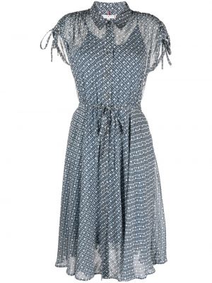 Midi haljina od šifona s printom Tommy Hilfiger