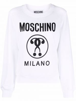 Trykt sweatshirt Moschino hvit