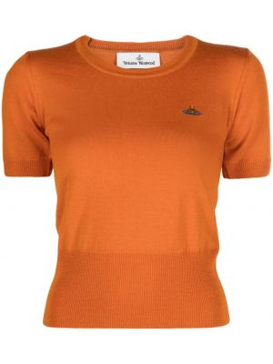 Pletený vlněný top Vivienne Westwood oranžový