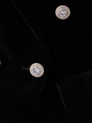 Bavlnená zamatová bunda Alexandre Vauthier čierna