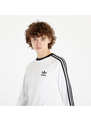 Μακρυμάνικη ριγέ μπλούζα Adidas Originals λευκό