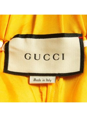 Falda de seda Gucci Vintage amarillo