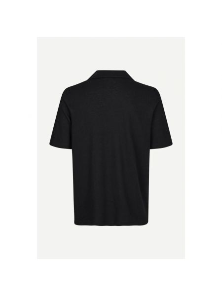 Camisa de tela jersey casual Samsøe Samsøe negro