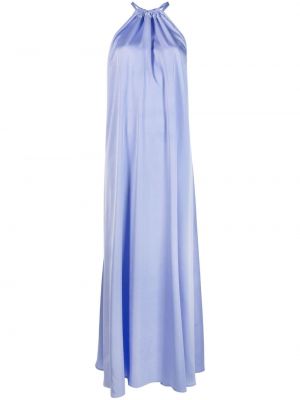 Saténové dlouhé šaty s otevřenými zády bez rukávů Essentiel Antwerp - fialová