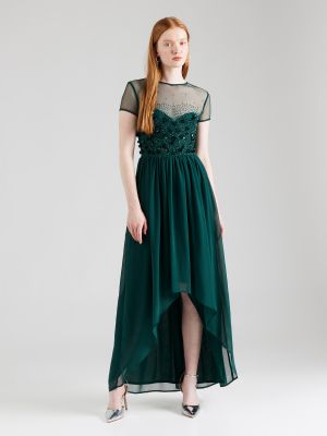 Вечерна рокля с мъниста с дантела Lace & Beads зелено