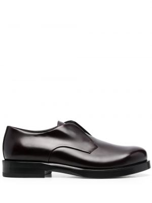 Slip-on skinn loafers Giorgio Armani brun