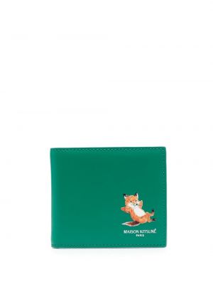 Peňaženka Maison Kitsuné zelená