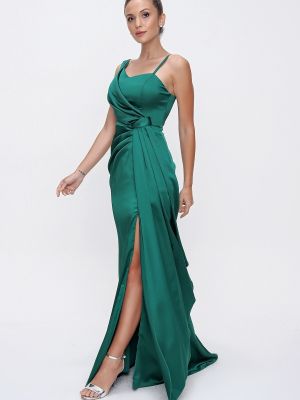 Saténové večerní šaty By Saygı zelené