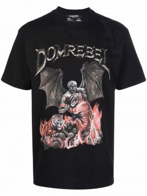 Camiseta con estampado Domrebel negro