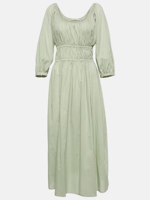 Pamučna midi haljina Asceno zelena