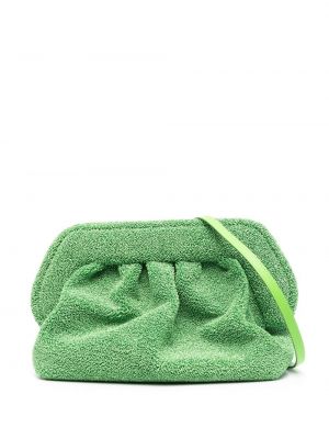 Listová kabelka s kožušinou Themoirè zelená