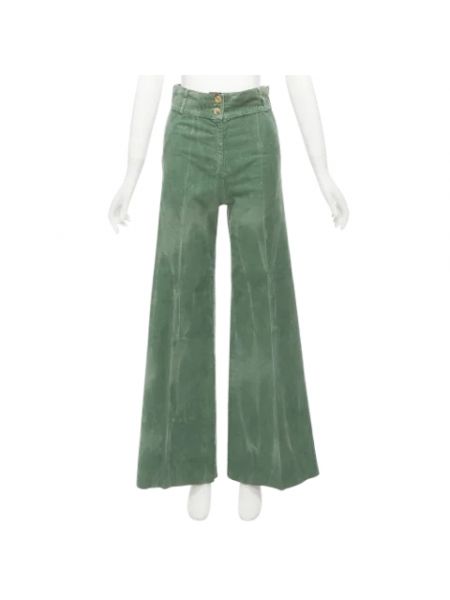 Spodnie 3/4 sztruksowe retro Gucci Vintage zielone