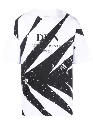 T-shirt en coton à imprimé Dries Van Noten blanc